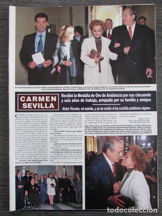 Coleccionismo de Revista Hola: RECORTE REVISTA HOLA N.&ordm; 2848 1999 CARMEN SEVILLA.
