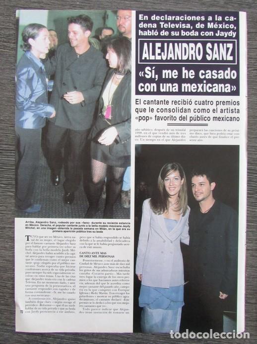 Coleccionismo de Revista Hola: RECORTE REVISTA HOLA N.&ordm; 2849 1999 ALEJANDRO SANZ