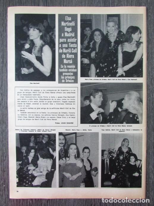 Coleccionismo de Revista Hola: RECORTE REVISTA HOLA N&Uacute;MERO ESPECIAL 1976 ELSA MARTINELLI. MARIL&Oacute; COLL, MASSIEL