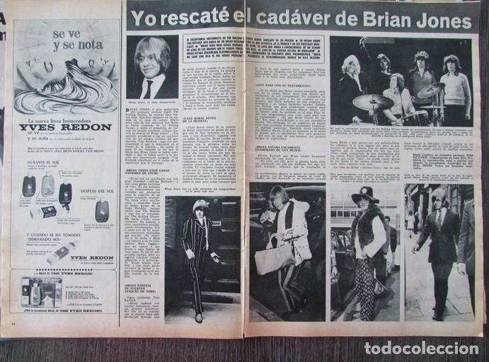 Coleccionismo de Revista Hola: RECORTE REVISTA HOLA N.&ordm; 1299 1969 BRIAN JONES, ROLLING STONES