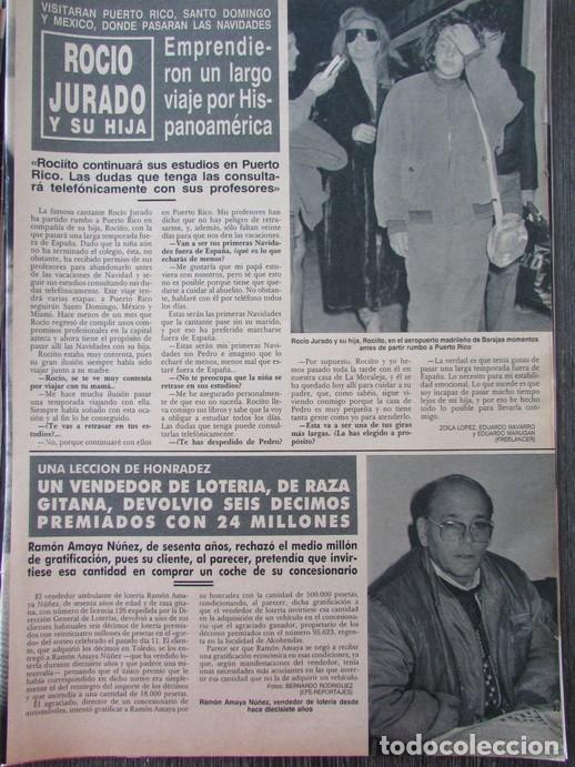 Coleccionismo de Revista Hola: RECORTE REVISTA HOLA N.&ordm; 2366 1989 ROC&Iacute;O JURADO, LOURDES ARROYO, MARIO CONDE, FRANZ JOHAN