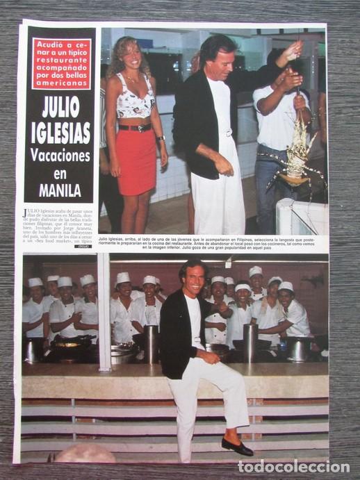 Coleccionismo de Revista Hola: RECORTE REVISTA HOLA N.&ordm; 2387 1990 JULIO IGLESIAS 2 P&Aacute;GS