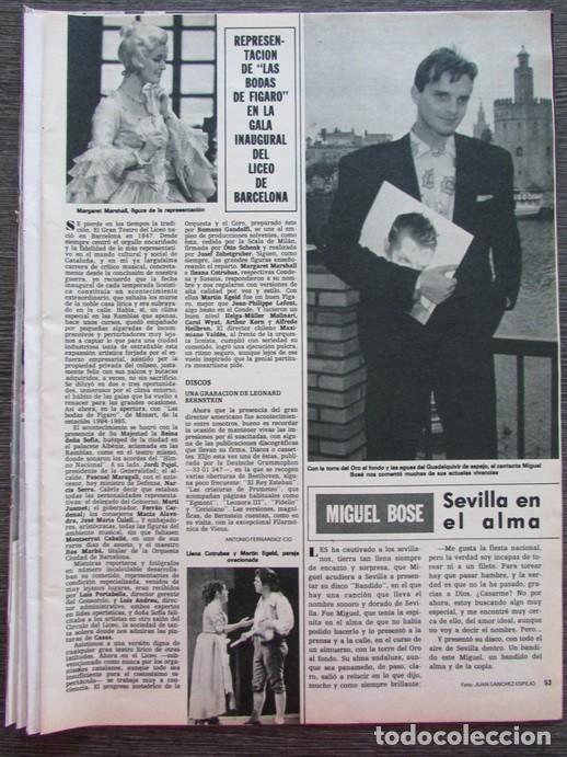 Coleccionismo de Revista Hola: RECORTE HOLA N.&ordm; 2100 1984 MIGUEL BOS&Eacute;, JOS&Eacute; MAR&Iacute;A PUR&Oacute;N