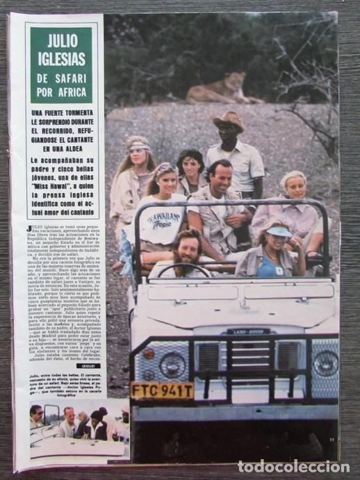 Coleccionismo de Revista Hola: RECORTE REVISTA HOLA N.&ordm; 2100 1984 JULIO IGLESIAS 3 P&Aacute;GS.