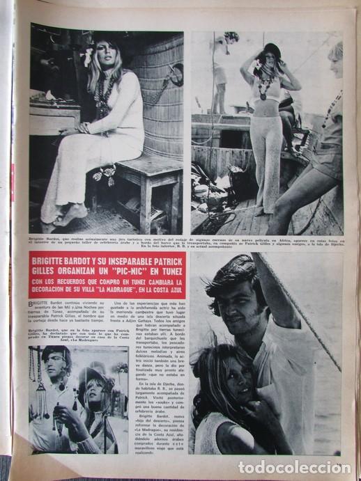 Coleccionismo de Revista Hola: RECORTE REVISTA HOLA N.&ordm; 1295 1969 BRIGITTE BARDOT, PATRICK GILLES