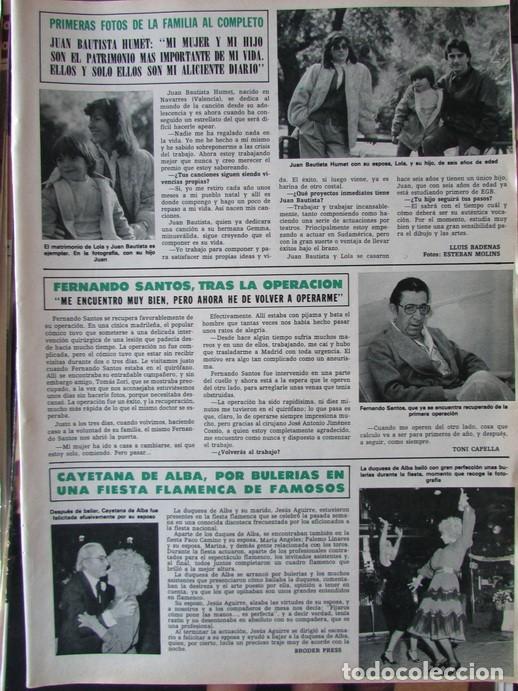 Coleccionismo de Revista Hola: RECORTE REVISTA HOLA N.&ordm; 1998 1982 MASSIEL, CAYETANA DE ALBA, JUAN BAUTISTA HUMET, FERNANDO SANTOS