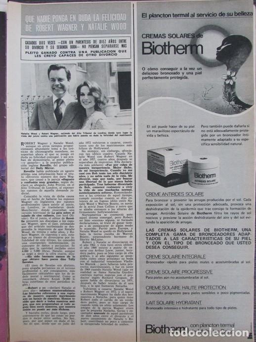 Sammeln von Zeitschriften &iexcl;Hola!: RECORTE REVISTA HOLA N.&ordm; 1663 1976 ROBERT WAGNER Y NATALIE WOOD. KEITH RICHARD