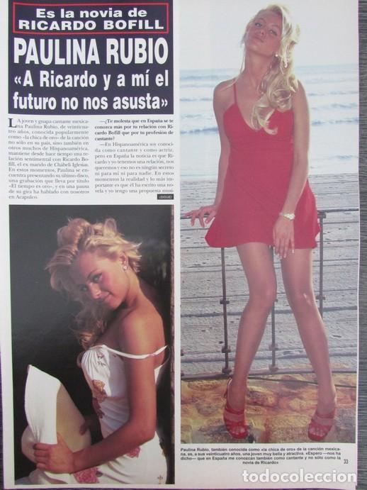 Colecionismo da Revista &iexcl;Hola!: RECORTE REVISTA HOLA N.&ordm; 2677 1995 PAULINA RUBIO 2 P&Aacute;GS