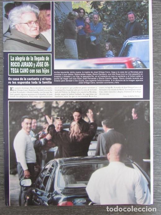 Coleccionismo de Revista Hola: RECORTE REVISTA HOLA N.&ordm; 2887 1999 ROC&Iacute;O JURADO Y ORTEGA CANO. PORTADA Y 8 P&Aacute;GS