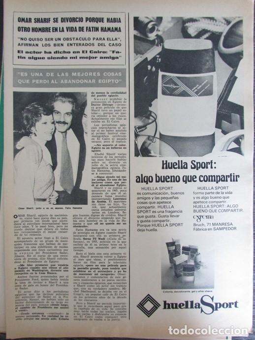 Sammeln von Zeitschriften &iexcl;Hola!: RECORTE REVISTA HOLA N.&ordm; 1683 1976 OMAR SHARIF, FATIN HAMAMA.