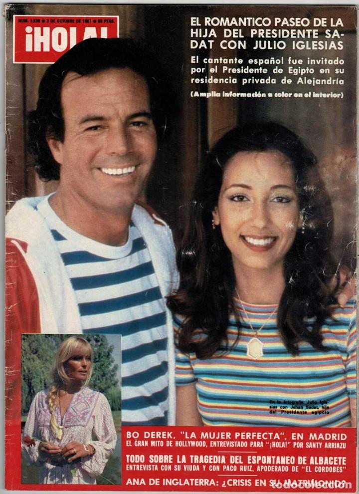 Collectionnisme de Magazine &iexcl;Hola!: Revista Hola No. 1936. 3 octubre 1981. Julio Iglesias. Tanya Roberts. Bo Derek
