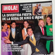 Coleccionismo de Revista Hola: REVISTA HOLA NUM. 3769 - 26-10-2016 FIESTA BODA KIKO E IRENE. Lote 374618919