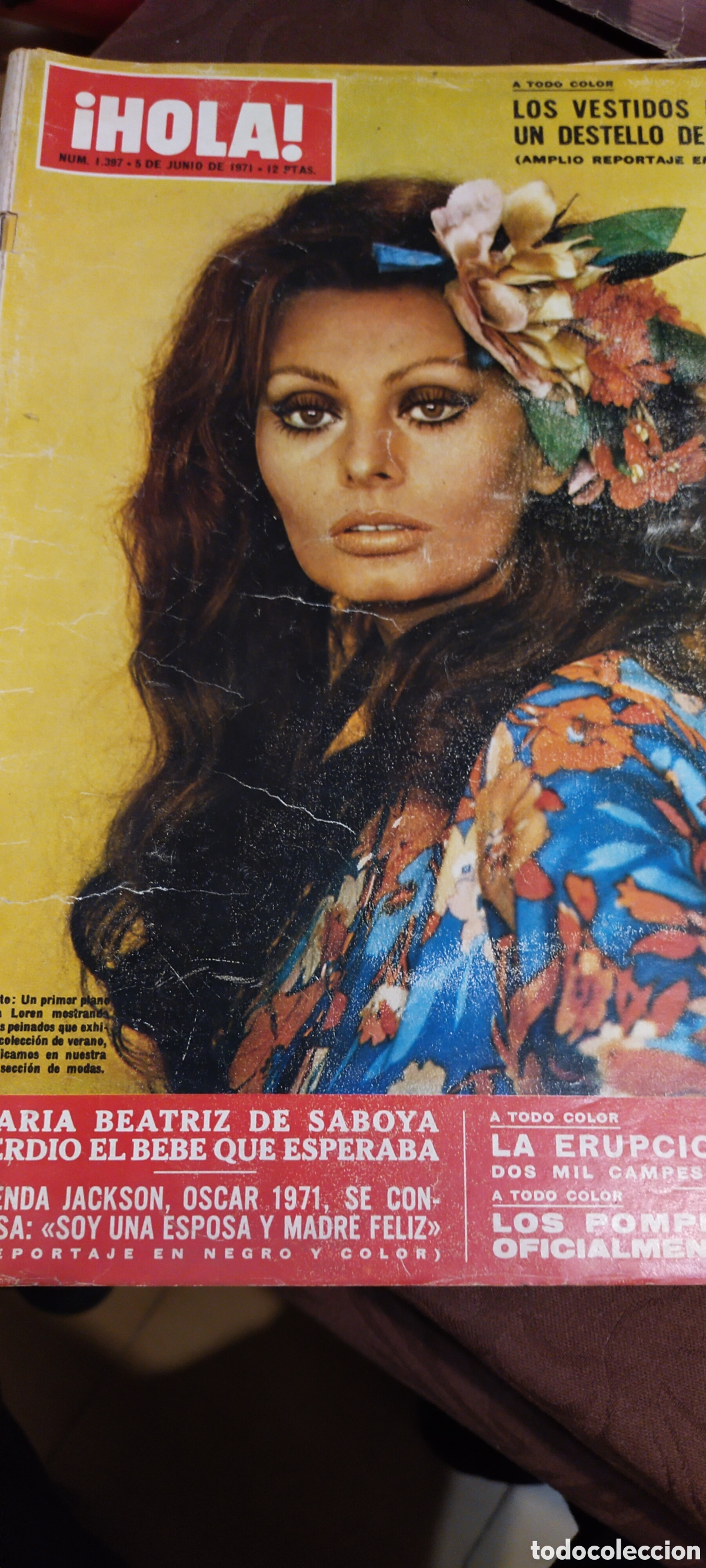 Coleccionismo de Revista Hola: Hola 1397 Sof&iacute;a Loren - Foto 1