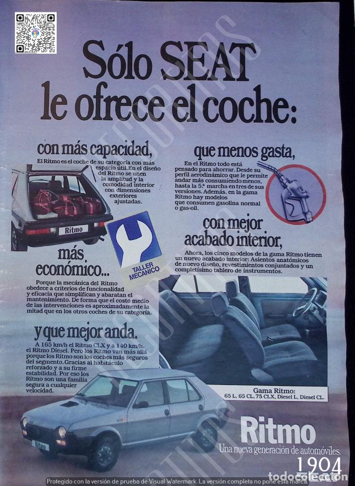 Coleccionismo de Revista Hola: anuncio seat ritmo - Foto 1