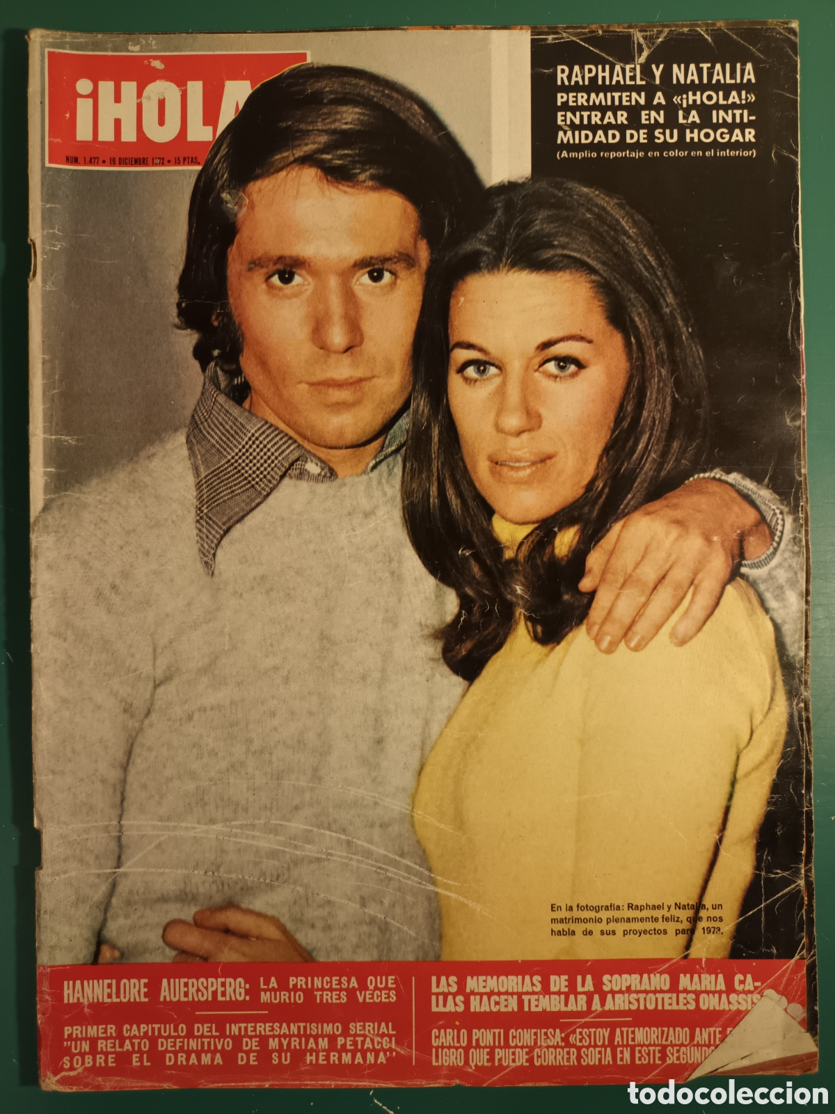 Coleccionismo de Revista Hola: &iexcl;Hola! N&deg; 1477 Raphael - Foto 1