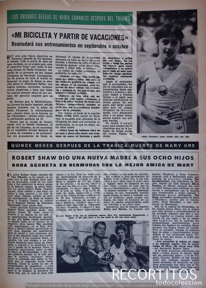 Coleccionismo de Revista Hola: nadia comanecci comaneci ROBERT SHAW - Foto 1