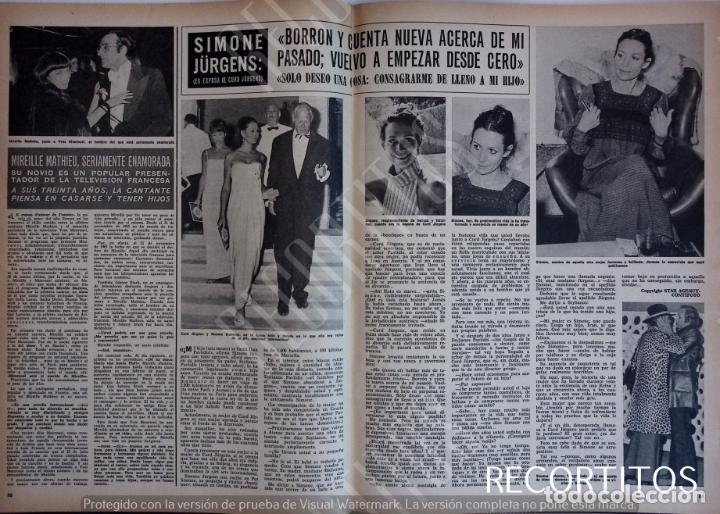 Coleccionismo de Revista Hola: SIMONE CURD JURGENS MIREILLE MATHIEU - Foto 1