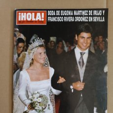 Coleccionismo de Revista Hola: REVISTA HOLA Nº 3830 AÑO 1998. BODA EUGENIA MARTINEZ DE IRUJO Y FRANCISCO REVERA ORDOÑEZ. THYSSEN.. Lote 402082239