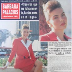 Coleccionismo de Revista Hola: RECORTE REVISTA HOLA N.º 2496 1992 BÁRBARA PALACIOS. MISS UNIVERSO 1986. Lote 402910574
