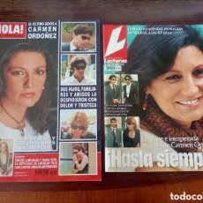 Coleccionismo de Revista Hola: 2 REVISTAS HOLA Y LECTURAS 5 Y 6 DE AGOSTO DE 2004 FALLECIMIENTO CARMEN ORDÓÑEZ