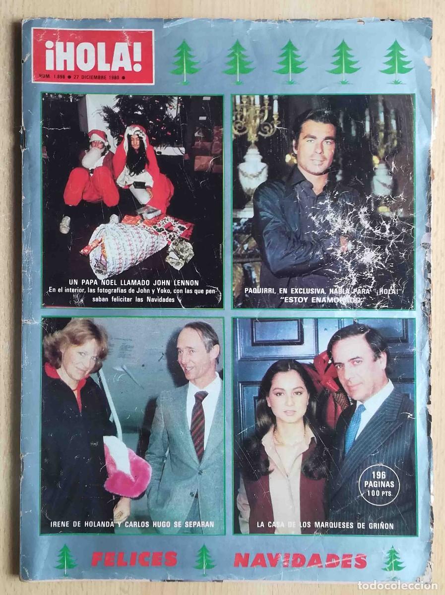 Colecionismo da Revista &iexcl;Hola!: Revista Hola 27 diciembre 1980 Especial Navidades.
