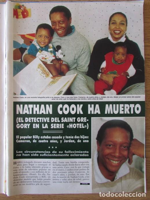 Colecionismo da Revista &iexcl;Hola!: RECORTE REVISTA HOLA 2289 1988 NATHAN COOK 2 P&Aacute;GS