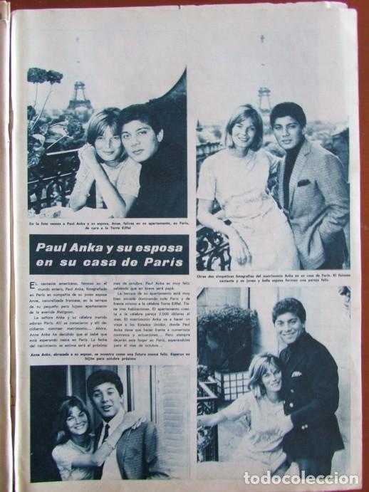 Collezionismo di Rivista &iexcl;Hola!: RECORTE REVISTA HOLA 1030 1964 PAUL ANKA. PERSIL