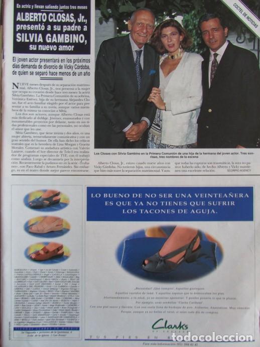 Collezionismo di Rivista &iexcl;Hola!: RECORTE REVISTA HOLA 2600 1994 ALBERTO CLOSAS, SILVIA GAMBINO. EVA COBO