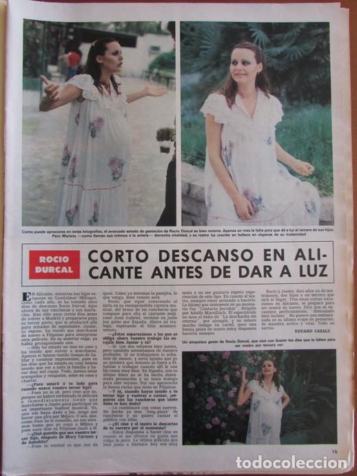 Collezionismo di Rivista &iexcl;Hola!: RECORTE REVISTA HOLA 1828 1979 ROC&Iacute;O D&Uacute;RCAL