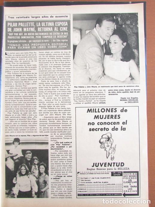 Coleccionismo de Revista Hola: RECORTE REVISTA HOLA 1892 1980 PILAR PALETTE, CARLOS DE B&Eacute;LGICA.