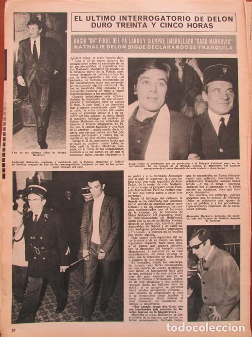 Sammeln von Zeitschriften &iexcl;Hola!: RECORTE REVISTA HOLA 1275 1969 ALAIN DELON, CASO MARKOVIC