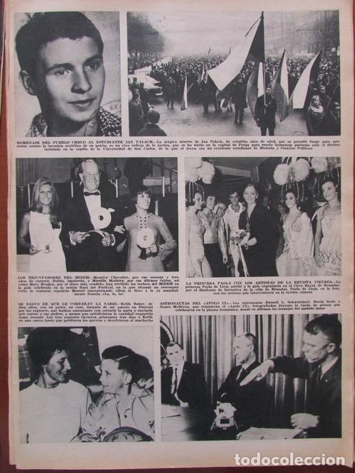 Sammeln von Zeitschriften &iexcl;Hola!: RECORTE REVISTA HOLA 1275 1969 MIREILLE MATHIEU, DALIDA, PAOLA DE LIEJA