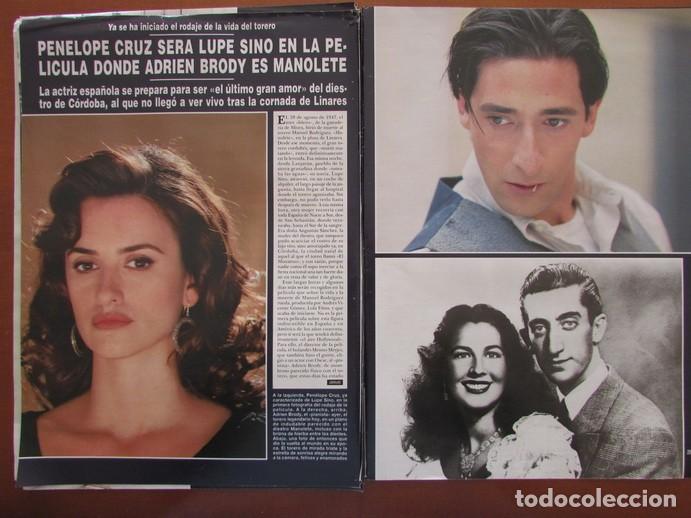 Sammeln von Zeitschriften &iexcl;Hola!: RECORTE REVISTA HOLA 3219 2006 PEN&Eacute;LOPE CRUZ, ADRIEN BRODY. MANOLETE 3 P&Aacute;GS
