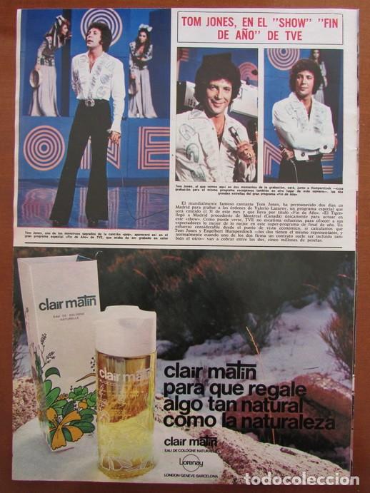 Colecionismo da Revista &iexcl;Hola!: RECORTE REVISTA HOLA 1582 1974 TOM JONES