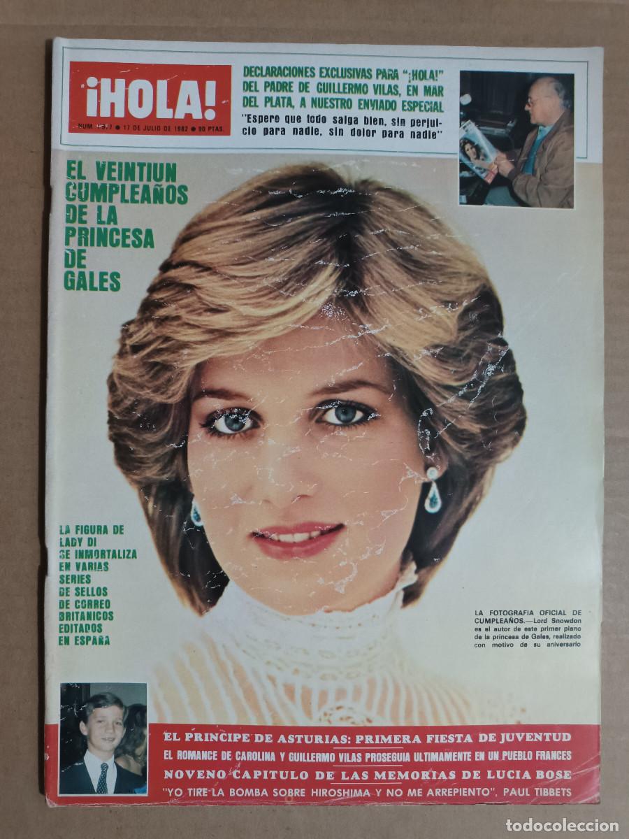 Colecionismo da Revista &iexcl;Hola!: REVISTA HOLA N&ordm; 1977 A&Ntilde;O 1982. LUCIA BOSE. CAROLINA. DIANA DE GALES. PRINCIPE FELIPE.