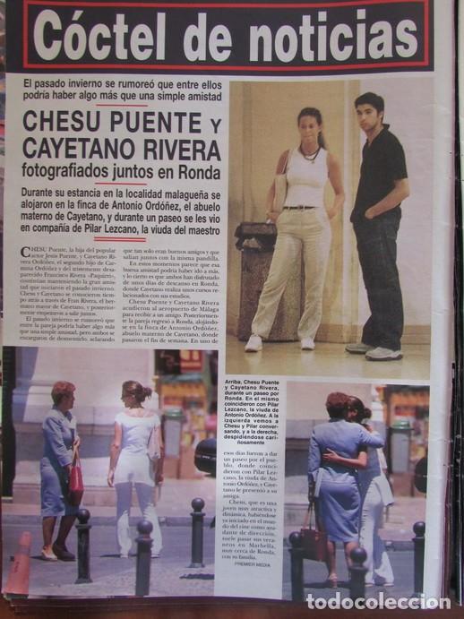 Colecionismo da Revista &iexcl;Hola!: RECORTE REVISTA HOLA 2921 2000 CHESU PUENTE Y CAYETANO RIVERA