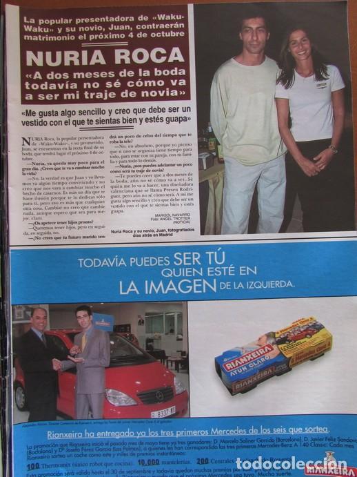 Colecionismo da Revista &iexcl;Hola!: RECORTE HOLA 2921 2000 NURIA ROCA