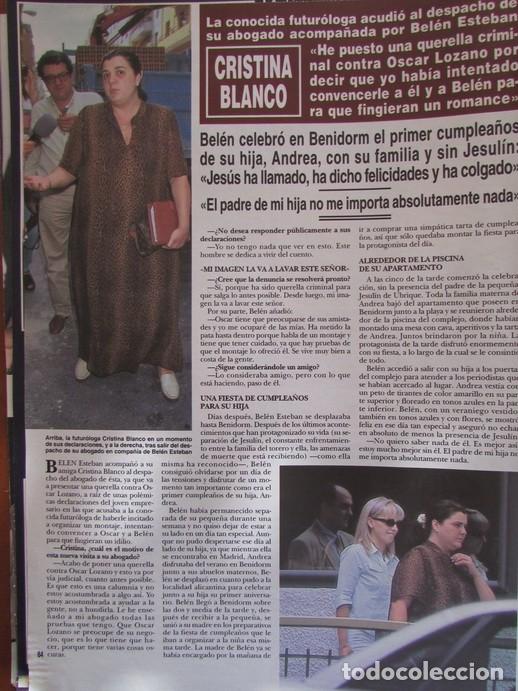 Colecionismo da Revista &iexcl;Hola!: RECORTE HOLA 2921 2000 CRISTINA BLANCO