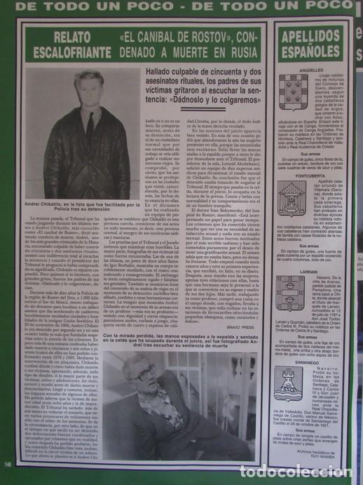 Coleccionismo de Revista Hola: RECORTE HOLA 2516 1992 CAN&Iacute;BAL DE ROSTOV