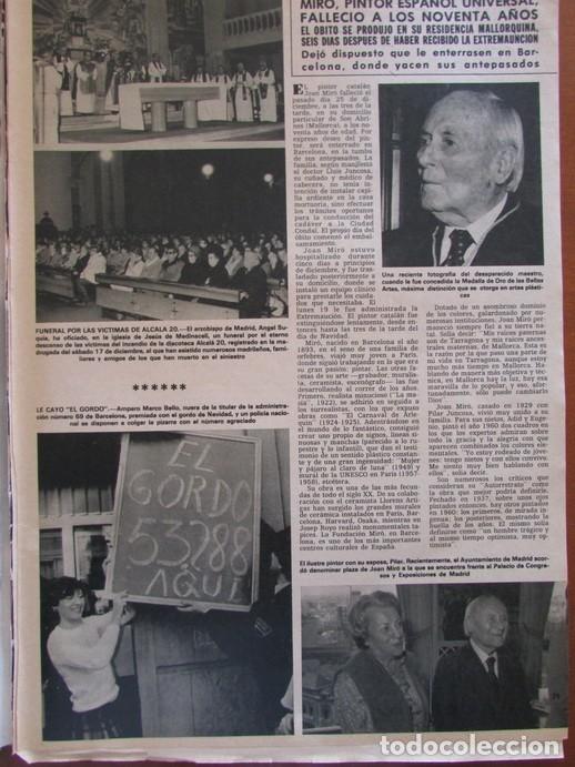 Coleccionismo de Revista Hola: RECORTE HOLA 2054 1984 MUERE JOAN MIR&Oacute;