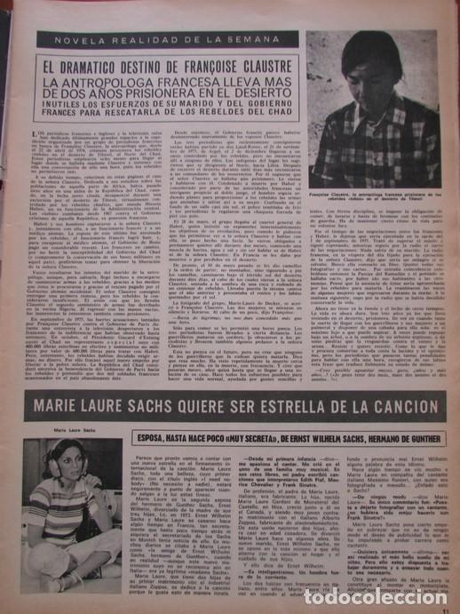 Coleccionismo de Revista Hola: RECORTE HOLA 1669 1976 FRAN&Ccedil;OISE CLAUSTRE. MARIE LAURE SACHS, PETULA CLARK, LIZ TAYLOR