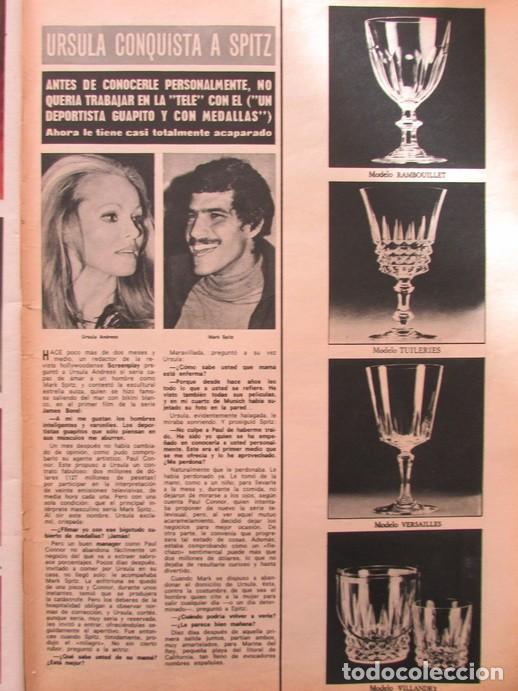 Sammeln von Zeitschriften &iexcl;Hola!: RECORTE HOLA 1476 1972 URSULA ANDRESS. MARK SPITZ