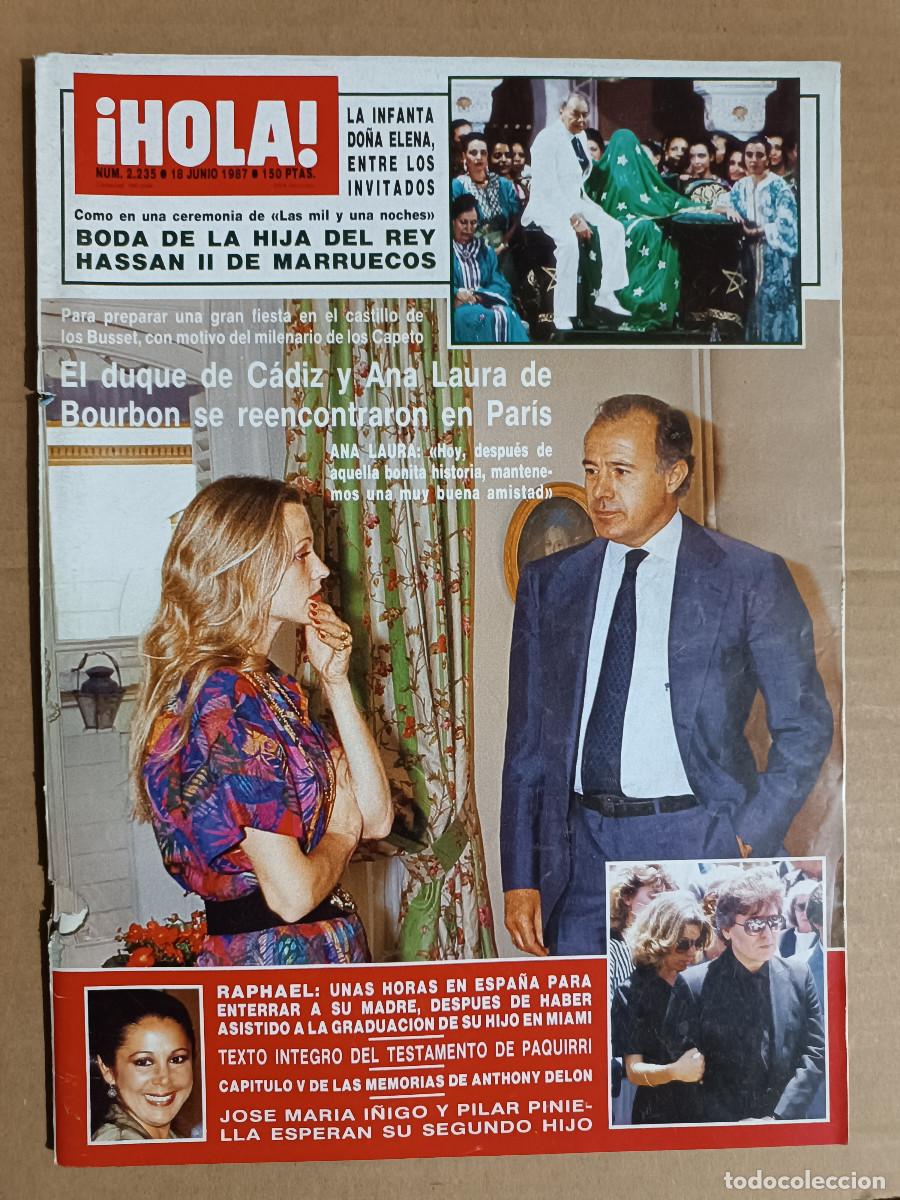 Sammeln von Zeitschriften &iexcl;Hola!: REISTA HOLA N&ordm; 2235 A&Ntilde;O 1987. DUQUE DE CADIZ. JANE RUSSELL.ANTHONY DELON. PAMELA BELWOOD. I. PANTOJA
