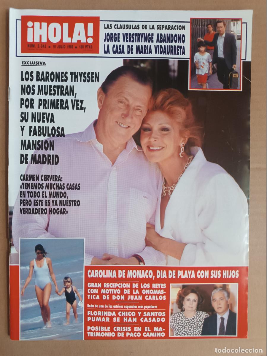 Sammeln von Zeitschriften &iexcl;Hola!: REVISTA HOLA N&ordm; 2343 A&Ntilde;O 1989. MARGARET LADD. SUSAN SULLIVAN. MANSION BARONES THYSSEN.