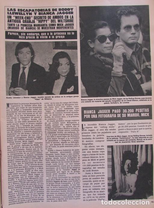 Sammeln von Zeitschriften &iexcl;Hola!: RECORTE REVISTA HOLA 1739 1977 RODDY LLEWELLYN Y BIANCA JAGGER. DEBBIE ARNOLD, RHONDA FLEMING