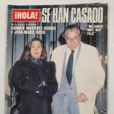 Coleccionismo de Revista Hola: REVISTA ¡HOLA! Nº 2104. 22 DICIEMBRE 1984. CARMEN MARTÍNEZ BORDIU. JEAN MARÍE ROSSI. TDKR58