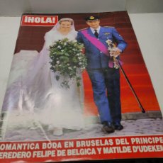 Collezionismo di Rivista ¡Hola!: REVISTA - HOLA - N°2888 DE 1999 - PORTADA BODA PRÍNCIPE FELIPE BELGICA Y MATILDA D'UDEKEM