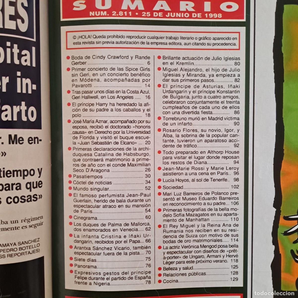 Coleccionismo de Revista Hola: Revista HOLA 2811 (junio 1998) - Foto 5