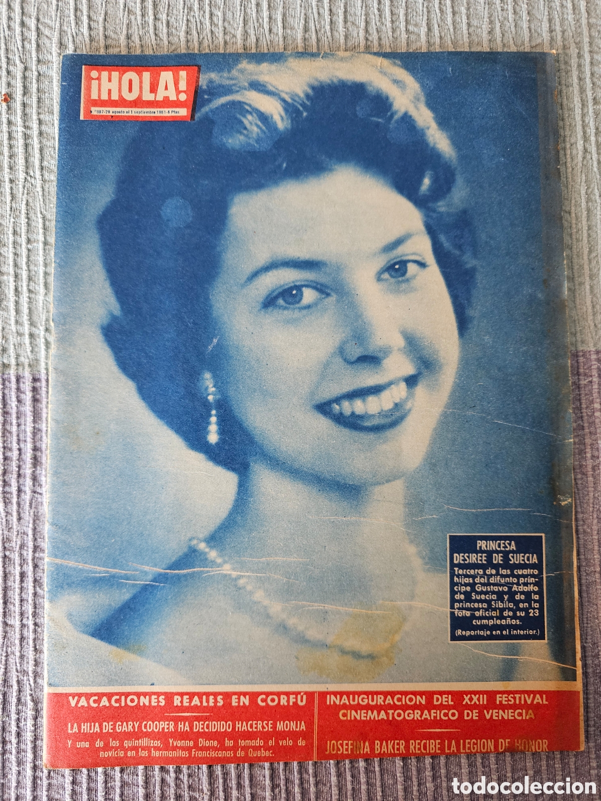 Sammeln von Zeitschriften &iexcl;Hola!: REVISTA HOLA 887 1961 JOSEFINA BAKER, RUTH ROMAN, SACHA DISTEL, MARIA COOPER, CRISTINA KAUFMANN