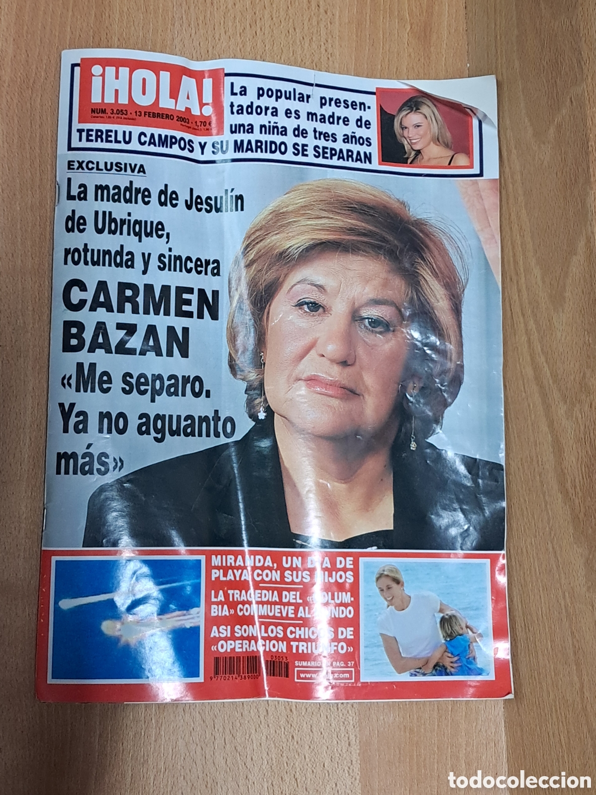 Sammeln von Zeitschriften &iexcl;Hola!: Revista hola 3053 carmen bazan &iexcl;hola!
